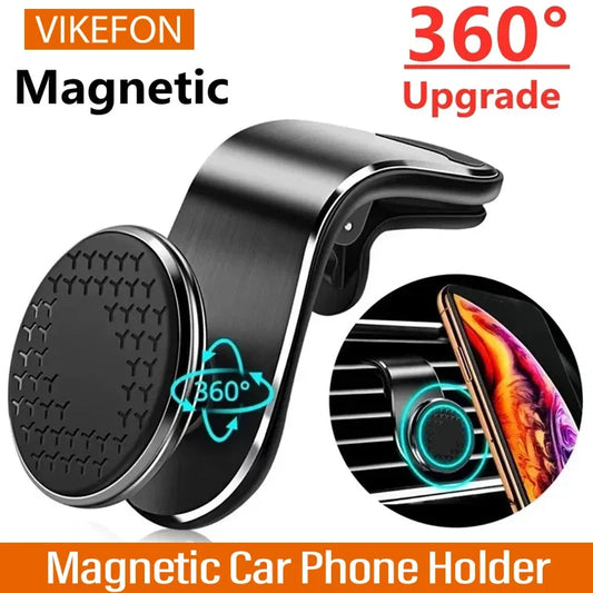 Magnetic Car Phone Holder Air Vent Clip Mount Mobile Cellphone GPS Support For Xiaomi iPhone 15 Huawei Samsung Phone Car Stand