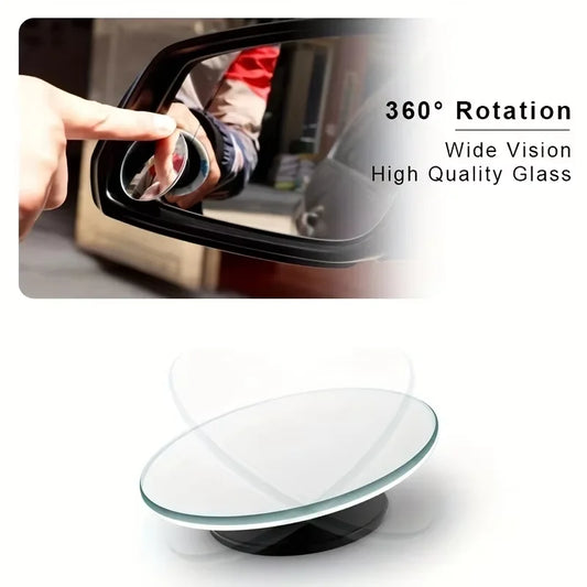 Adjustable Small Round Car Reverse Auxiliary Rearview Convex Mirror Car Blind Spot Rear View Mirror Wide Angle 360 Degree Mirror