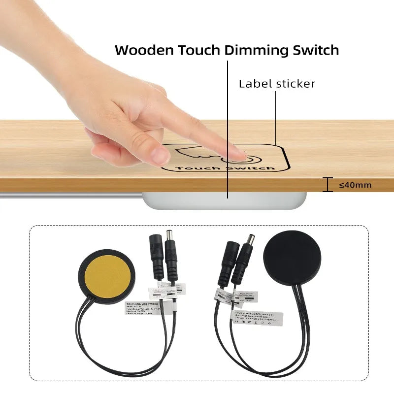 DC12V 24V Penetrable Smart Sensor 5A 60W Wood Board Touch Switch for Cabinet LED Light Touch Switch