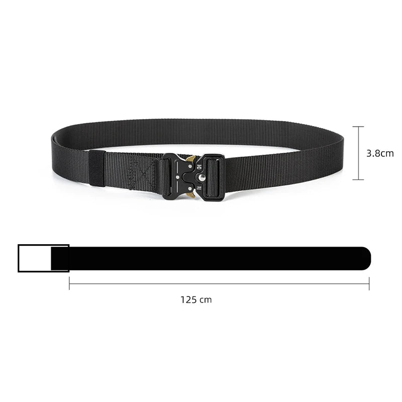 Tactical Belt Quick Release Outdoor Military Belt Soft Real Nylon Sports Accessories Men And Women Black Belt