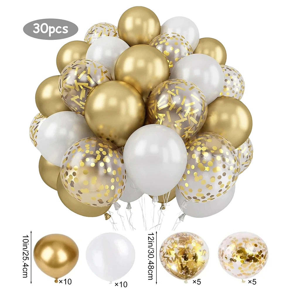 30pcs Colorful Sparkle Balloon Set Theme Party Birthday Scene Decoration Balloon