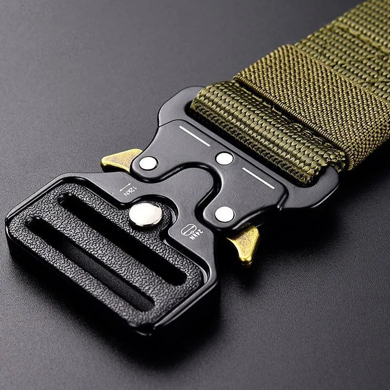 Tactical Belt Quick Release Outdoor Military Belt Soft Real Nylon Sports Accessories Men And Women Black Belt