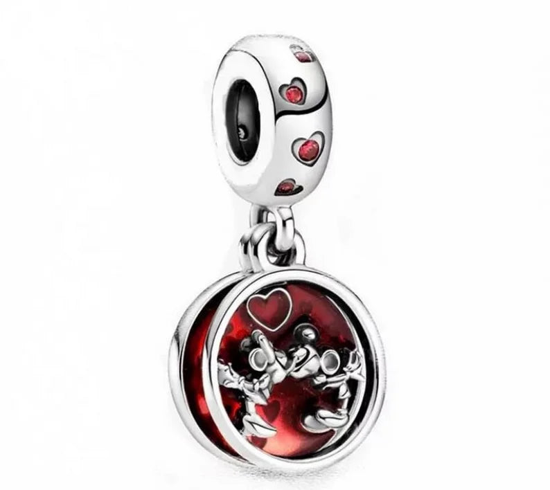 925 Sterling Silver Collection Minnie Safty chain Alice Stitch Charm Beads Suitable For Pandora Bracelets Jewelry Making