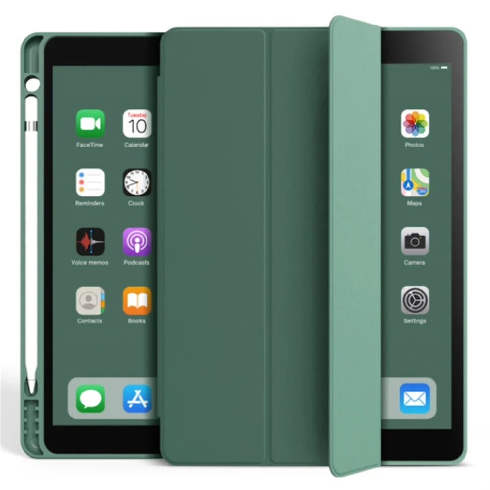 For iPad case PU Leather Tri-fold ebook Case For iPad mini/7/8/9- 7.9/8.3/9.7/10.2/10.9/11 inch Case Tablets Sleeve  Stand Cover