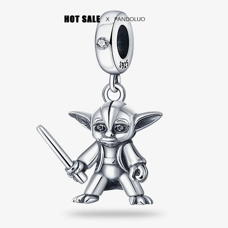 New Charm plata de ley 925 Silver Disney Star Warsries Mandalorian Helmet Charm Bead Fit Original brand bracelet Birthday Gift