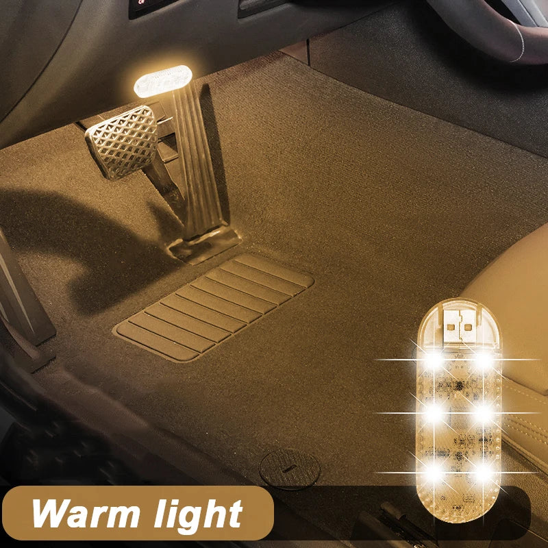 1pc Touch Sensor USB LED Interior light LED Lamp Car Ceiling Lamp Reading Light Car Decorations Roof Interior Lighting