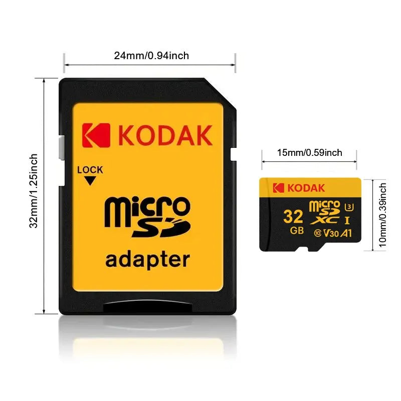 KODAK Micro SD Memory Card 512GB 256GB UP TO 90MB/s Class10 U3 32GB 64GB 128GB TF Card 4K HD For USB Card Reader Adapter Microsd