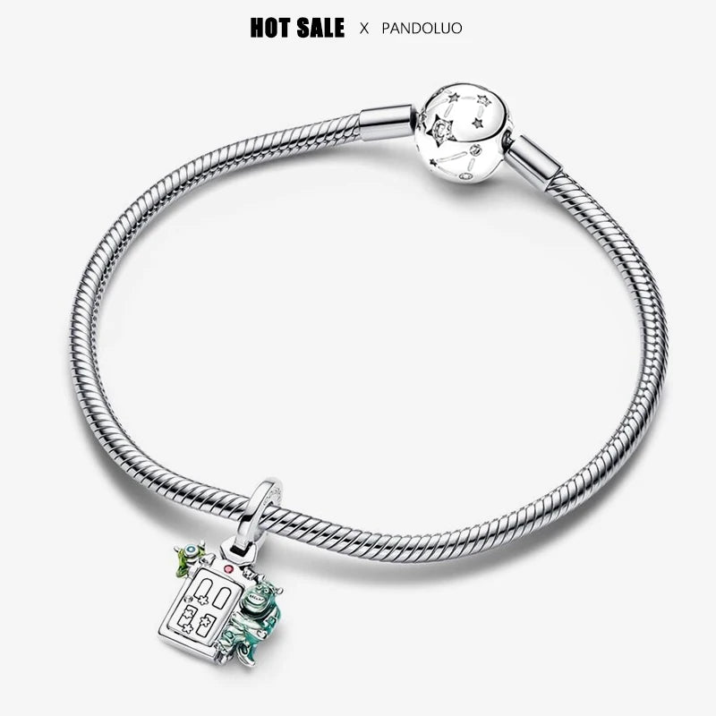 Disney Pixar Monsters Inc Door Dangle Charm Beads Fits Pandora Bracelet Women 925 Silver Pendant Bead Jewelry 2023 Hot Sale Gift