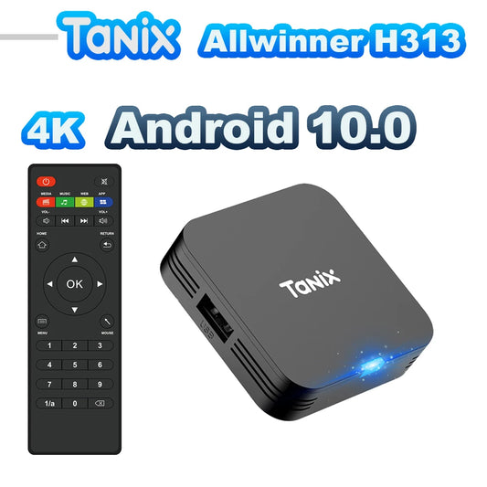 TANIX TX1 Android 10.0 Allwinner H313 Quad Core 4K HDR Mini Game TV Stick Wifi 1G 8G 2G 16G Smart TV Box Media Player