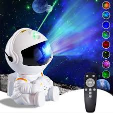 Astronaut Star Projector Galaxy Night Light Space Projector Starry Nebula Ceiling LED Lamp for Bedroom Home Decorative Kids Gift