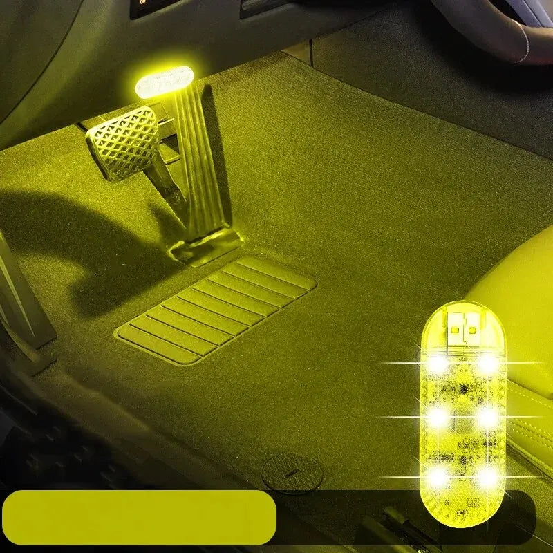 High Brightness LED Touch Light USB Charging Car Interior Lighting Magic Sticker Ambient Lamp With Strobe Mode For Multi-color