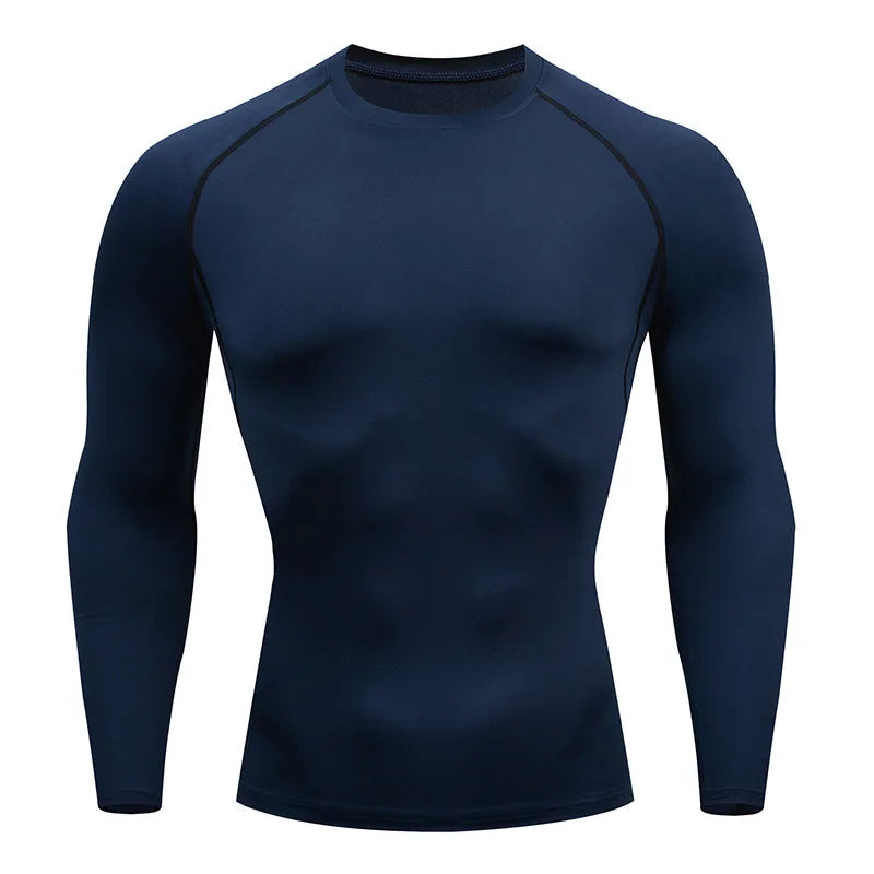 Dry Fit Men'S High Quality MMA Fitness Gym Sports T-Shirt Jogging Running Shirt Compression Breathable Rashguard Comprehensive