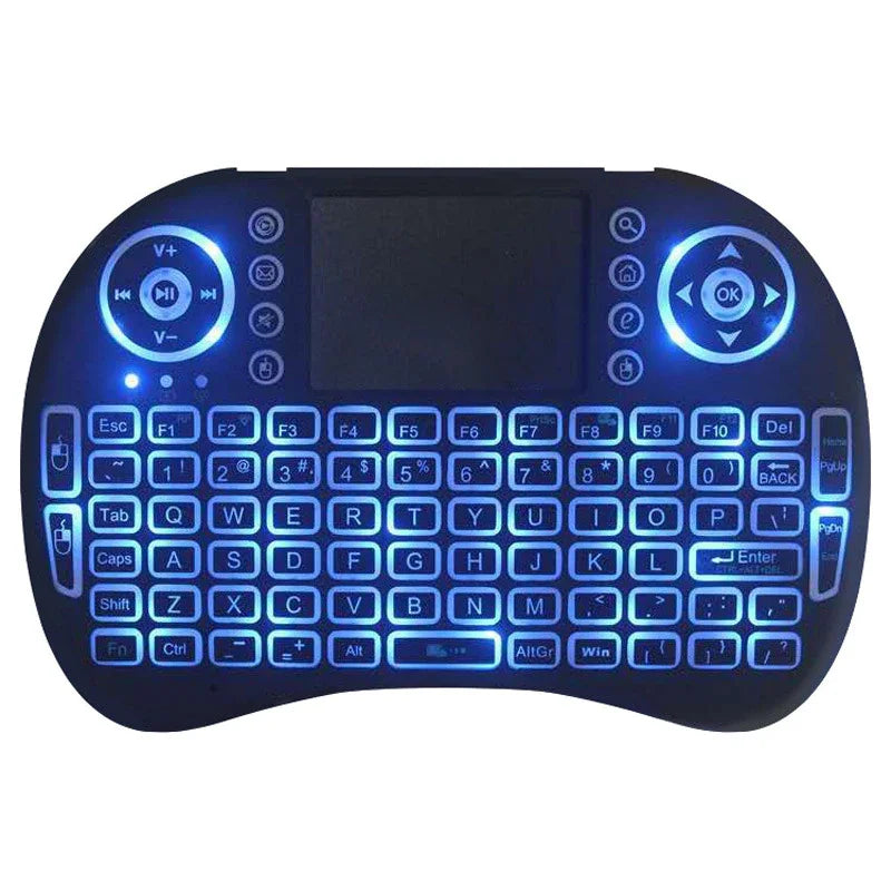 I8 Mini Keyboard Wireless 2.4G 3 COLOR Backlit English Air Mouse Remote Touchpad For Android TV Box PC