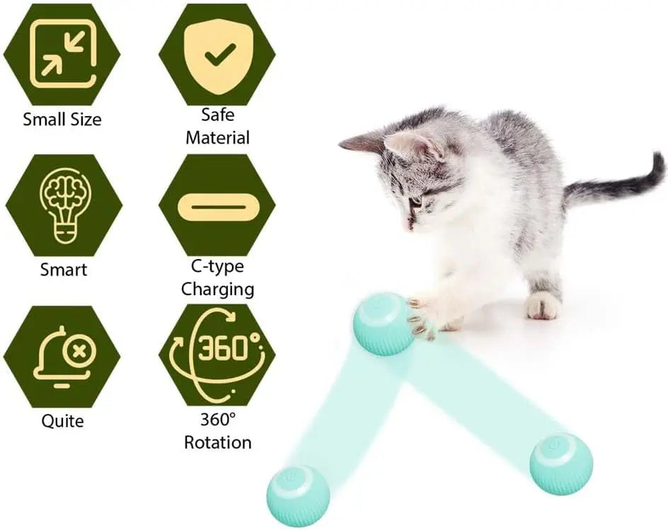 Cat Interactive Ball Smart Cat Toys Indoor Automatic Rolling Magic Ball Electronic Interactive Cat Toy Cat Game Accessories