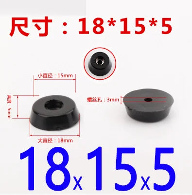 8pcs Foot Pad Full Rubber Tips Table Box Speaker Furniture Leg Shock Stand Absorber Non-slip With Gasket