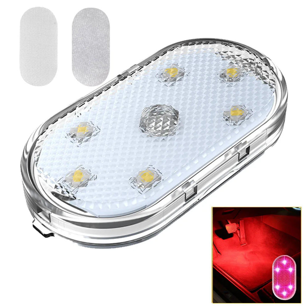 1pc Touch Sensor USB LED Interior light LED Lamp Car Ceiling Lamp Reading Light Car Decorations Roof Interior Lighting