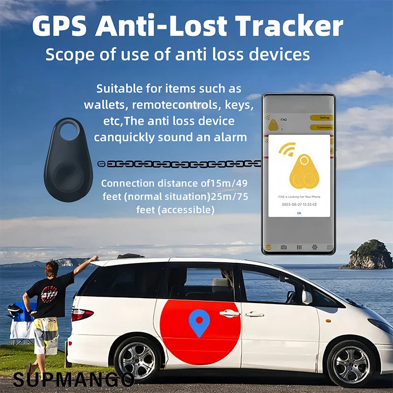 Mini GPS Mobile BT Anti-Lost Tracker Two-way Positioning IOS Android Smart Locator Accessory Find Pets Children Wallets