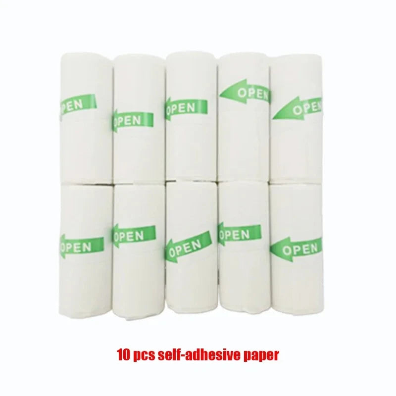 Printer Paper Thermal Paper 57mm Mini Photo Rolls 57*25MM White Color Gift DIY Sticker Label Receipt Bill Self-adhesive Paper