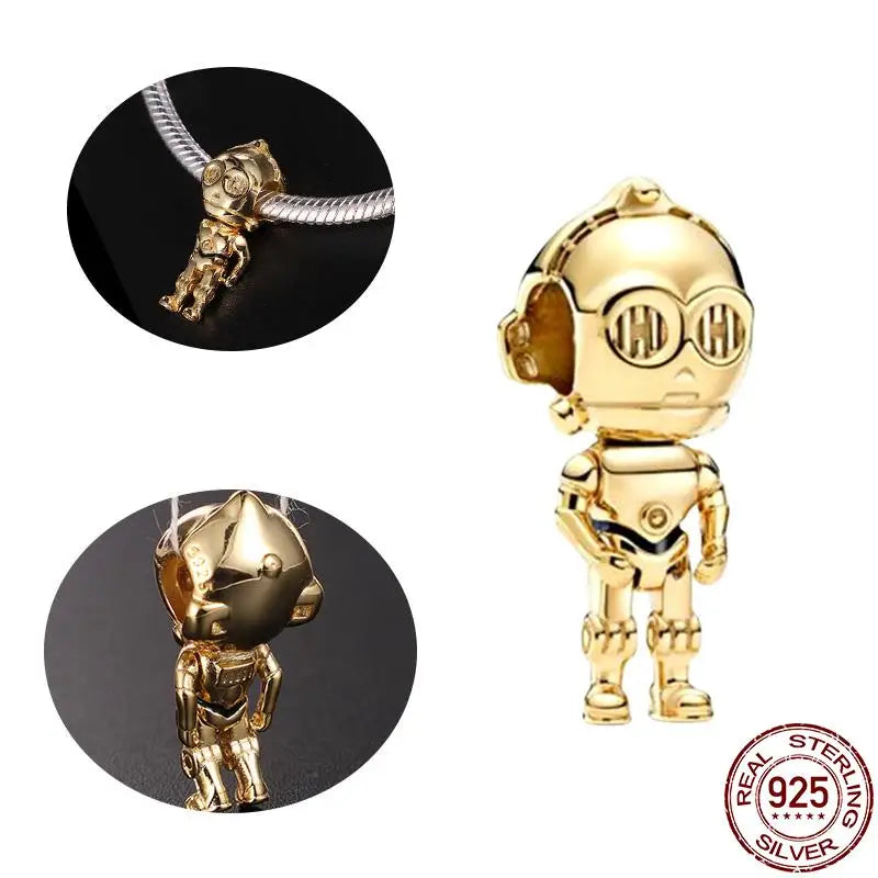 New Charm plata de ley 925 Silver Disney Star Warsries Mandalorian Helmet Charm Bead Fit Original brand bracelet Birthday Gift