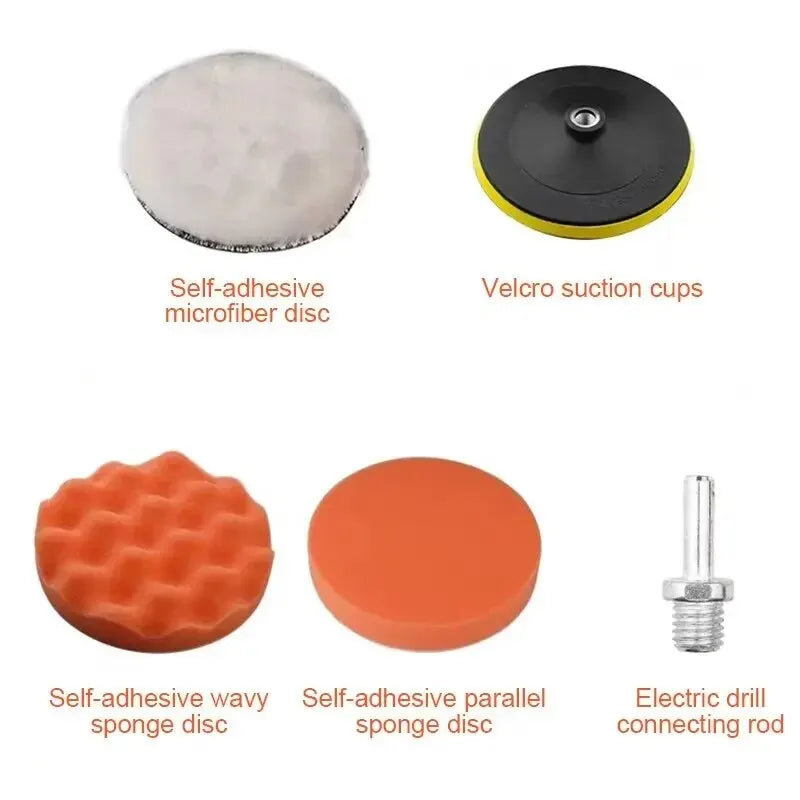 Polishing Sponge Plate Set Imitation Plush Waxing Angle Grinding Cleaning Sponge Wheel Car Beauty Set Electric Drill Polishing