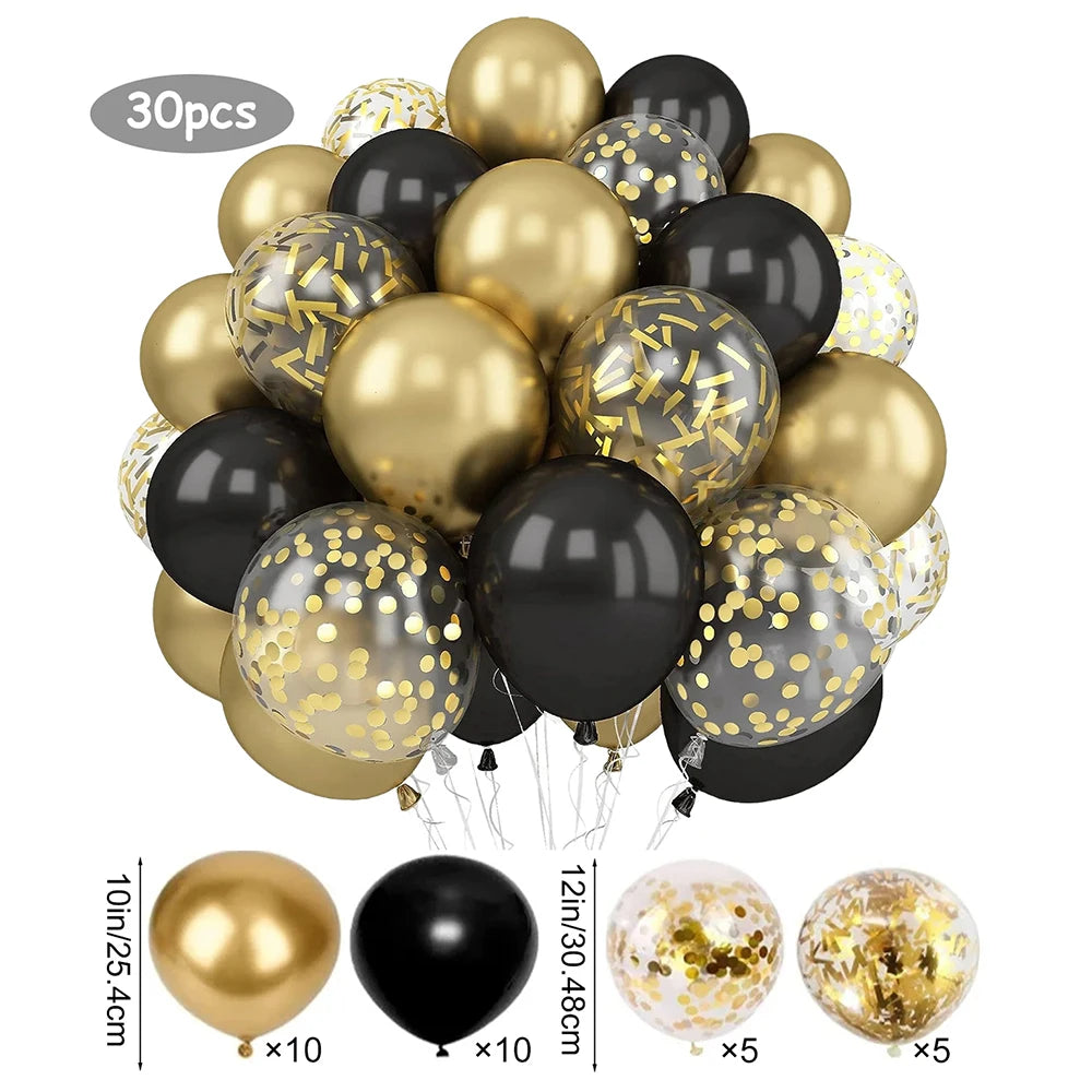 30pcs Colorful Sparkle Balloon Set Theme Party Birthday Scene Decoration Balloon