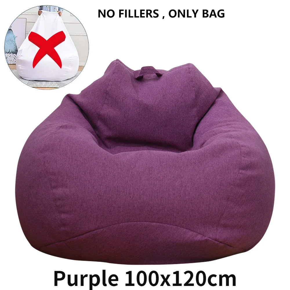 Large Bean Bag Chair Sofa Cover Comfortable Outdoor Lazy Seat Bag Couch Cover without Filler And Replacement Sofa Inner Liner