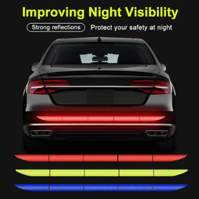 90cm Car Sticker Reflective Warning Safety Tape Anti Collision Warning Reflective Sticker for Automobile Trunk Night Reflective