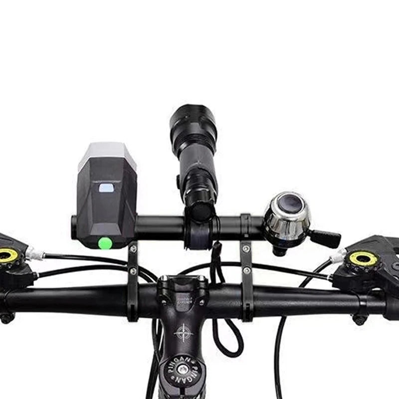 20cm Bicycle Handlebar Extended Bracket Bike Mount Bar Computer Holder Support Rack Alloy Stand Double Frame Bicycle Clip