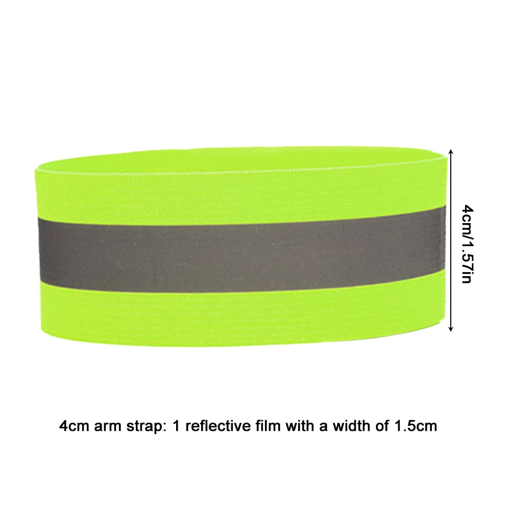 1-5PC Reflective Bands Elastic Armband Wristband Ankle Leg Straps Safety Reflector Tape Straps for Night Walking Cycling Running