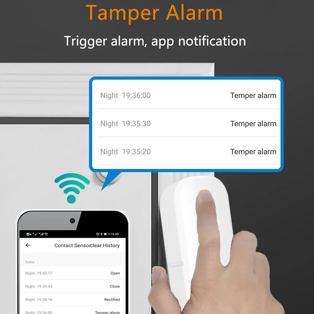 Tuya Smart Door Sensor Zigbee Door Window Open Closed Detector Smart Home Security Alarm System Smart Life APP Control