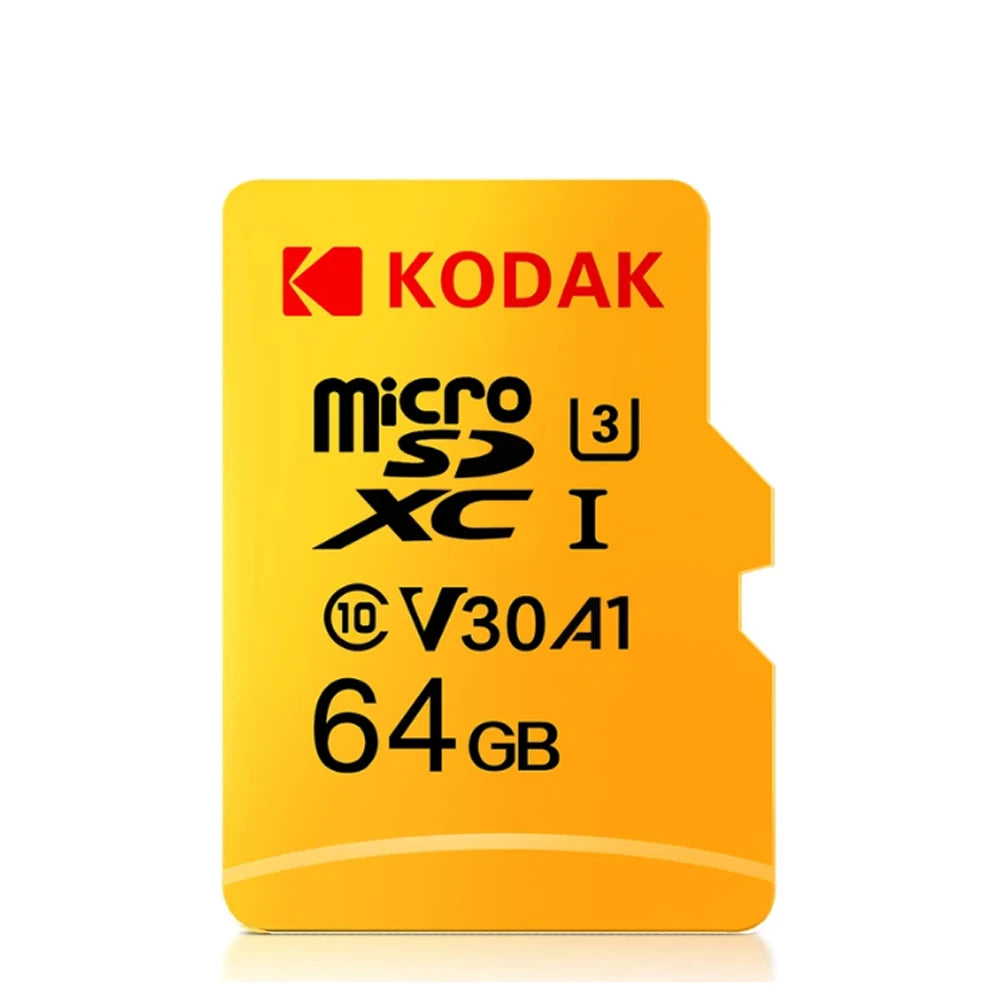 KODAK Micro SD 64GB 32GB Flash TF SD Card Class10 U3 V30 4K Memory Card 128GB 256GB For Phone Drone Camera