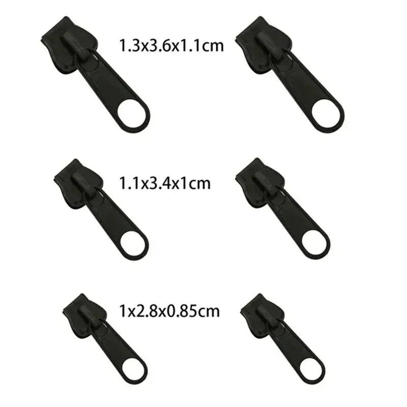 3 Sizes Universal Instant Fix Zipper Repair Kit Replacement Zip Slider Teeth Rescue Sewing Clothes Bag Zippers Tool Accessories