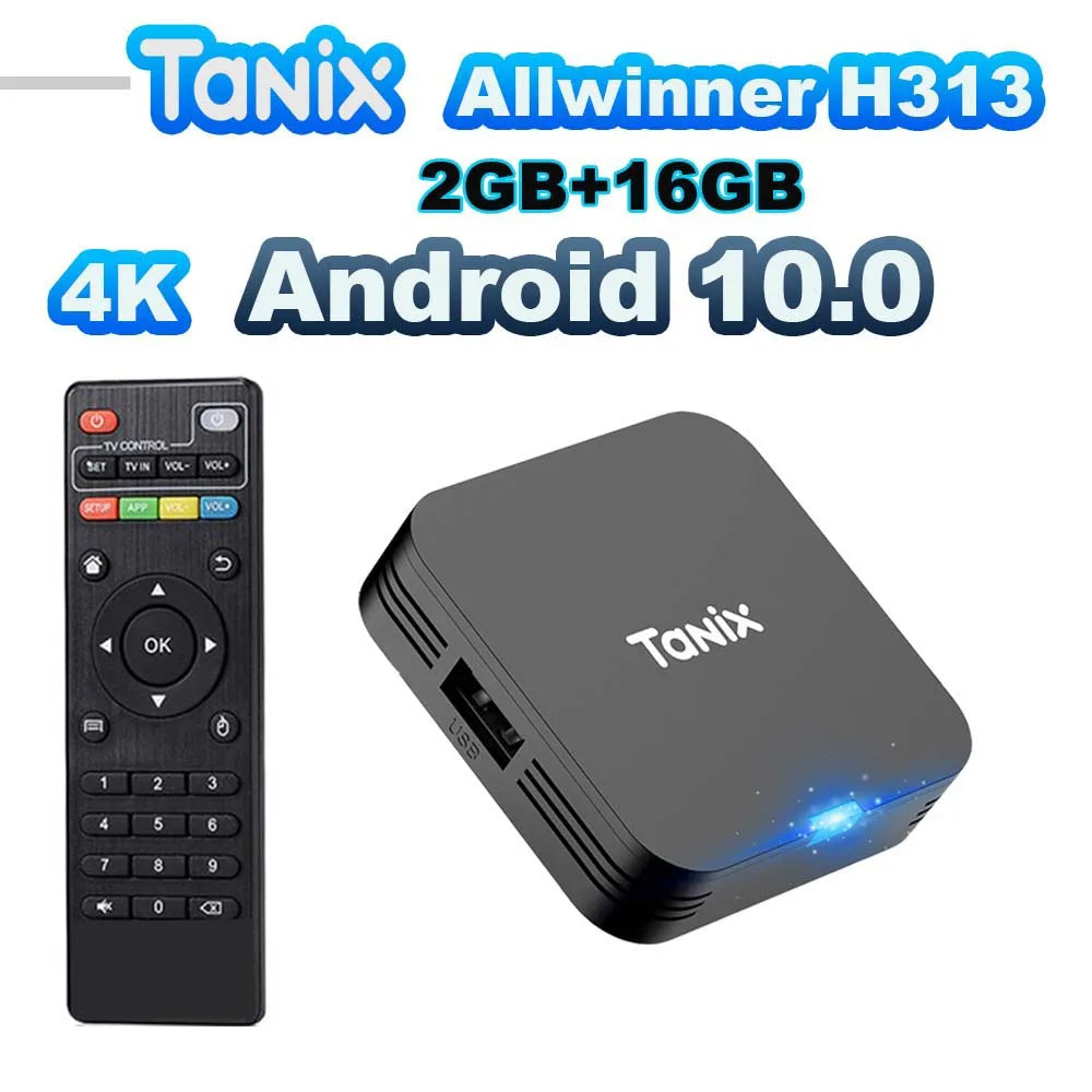 TANIX TX1 Android 10.0 Allwinner H313 Quad Core 4K HDR Mini Game TV Stick Wifi 1G 8G 2G 16G Smart TV Box Media Player