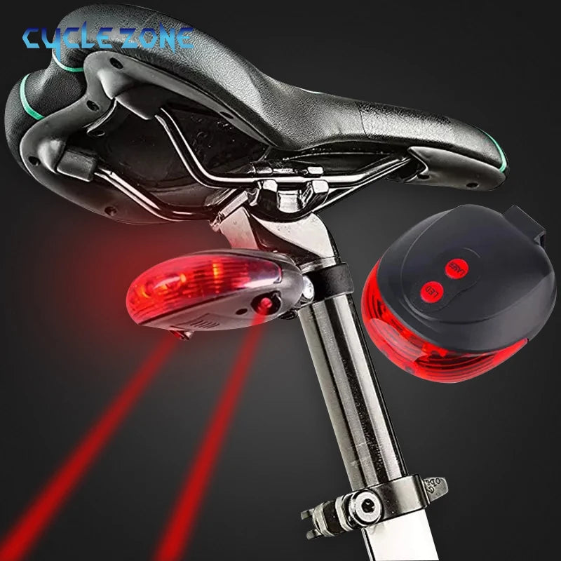 Bicycle Rear Light Red Tail Light LED Night Safety Warning Light Cycling Taillight Easy to Install Lantern for Bike Accessories