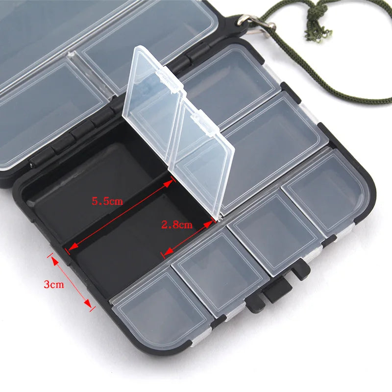 Mini Plastic Storage Case Large Capacity Flying Fishing Tackle Box For Carp Spoon Hook Fake Bait Box Fishing Accessories Tool