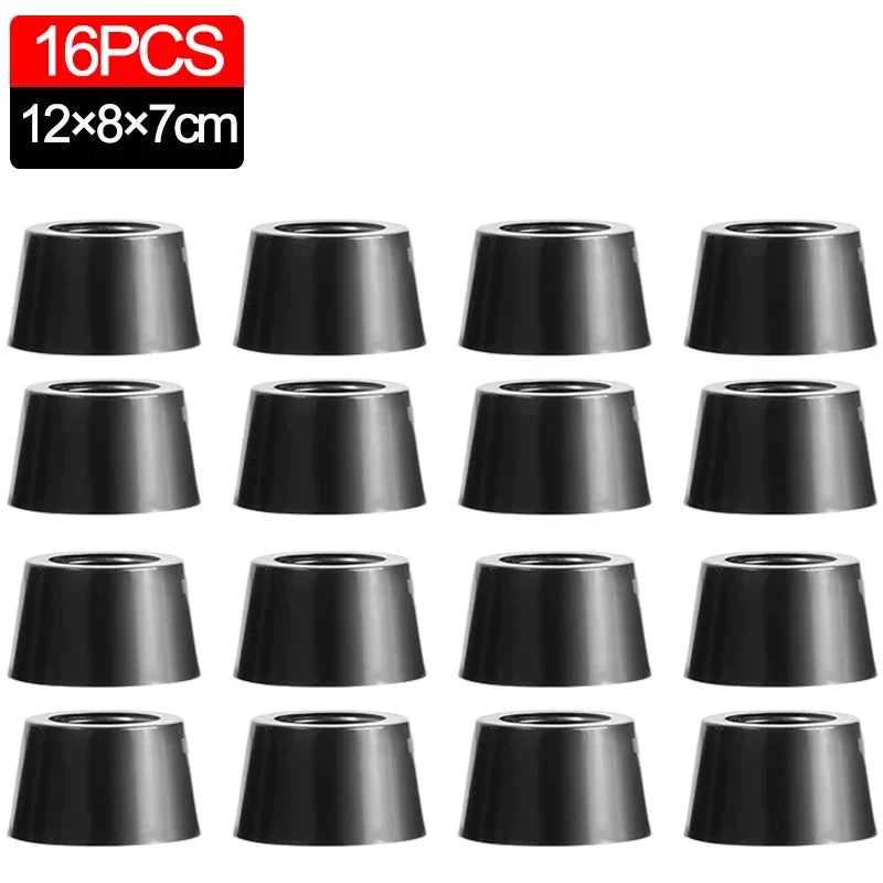 8/40pcs Anti Slip Furniture Foot Black Speaker Cabinet Bed Table Box Conical Rubber Shock Pad Floor Protector Furniture Parts