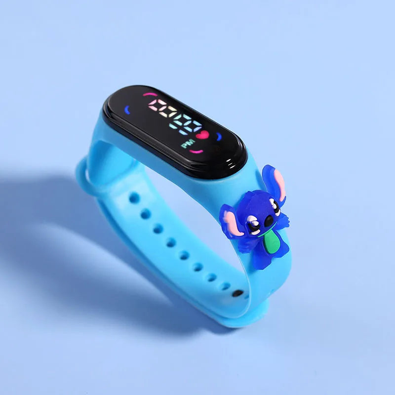 Fashion Mickey Children Watches For Girls Electronic Bracelet Sports Touch LED Spiderman Doll Kids Watch Women Waterproof Clock