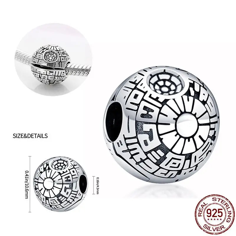 New Charm plata de ley 925 Silver Disney Star Warsries Mandalorian Helmet Charm Bead Fit Original brand bracelet Birthday Gift