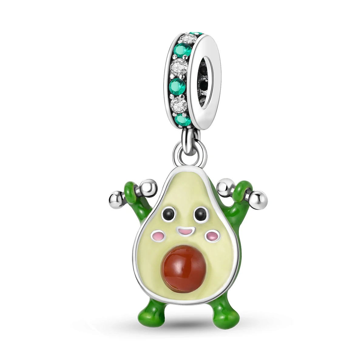 Silver Plated Chameleon Avocado Moon Spinning Eye Charms Fit Original Pandora Charm Beads Pendent Dangle Bracelet Woman Jewelry