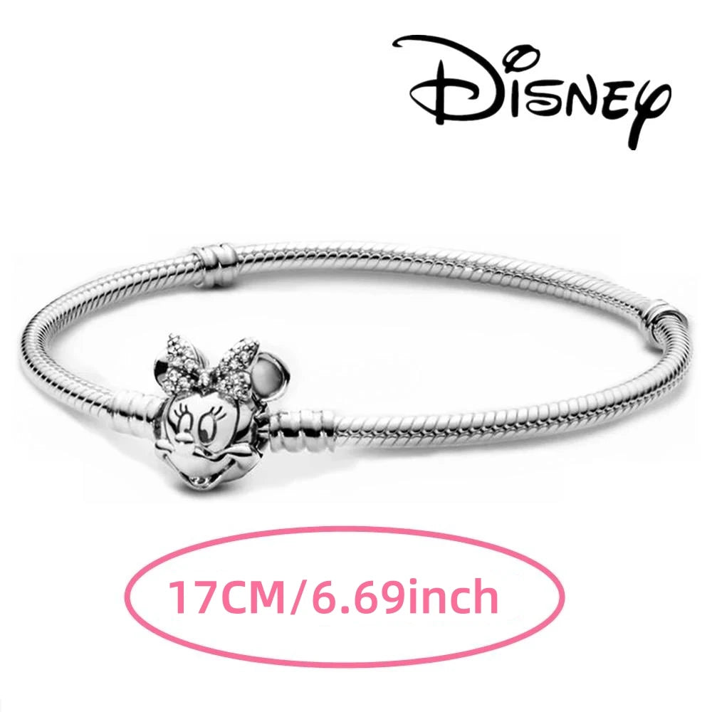 Disney 925 Silver Dumbo Clip Charm Mickey Minnie Love Heart Beads Fit Original Pandora Bracelets DIY Pendant Women Jewelry Girl