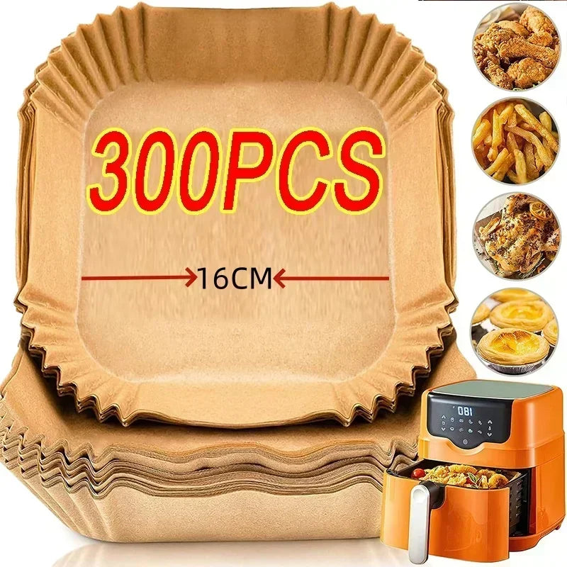 Disposable Air Fryer Paper Non-Stick Kitchen Baking Airfryer Mat Oilproof Micro-wave Barbecue Pad Baking Paper Liner Accessories