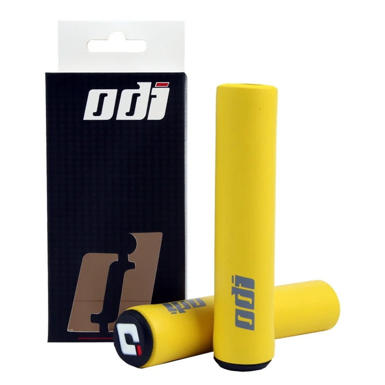 ODI MTB Handlebar Grips Mountain Bicycle Folding Bike Cover Ultralight Anti Slip Silica Gel Foaming Including Plug Bicycle Parts