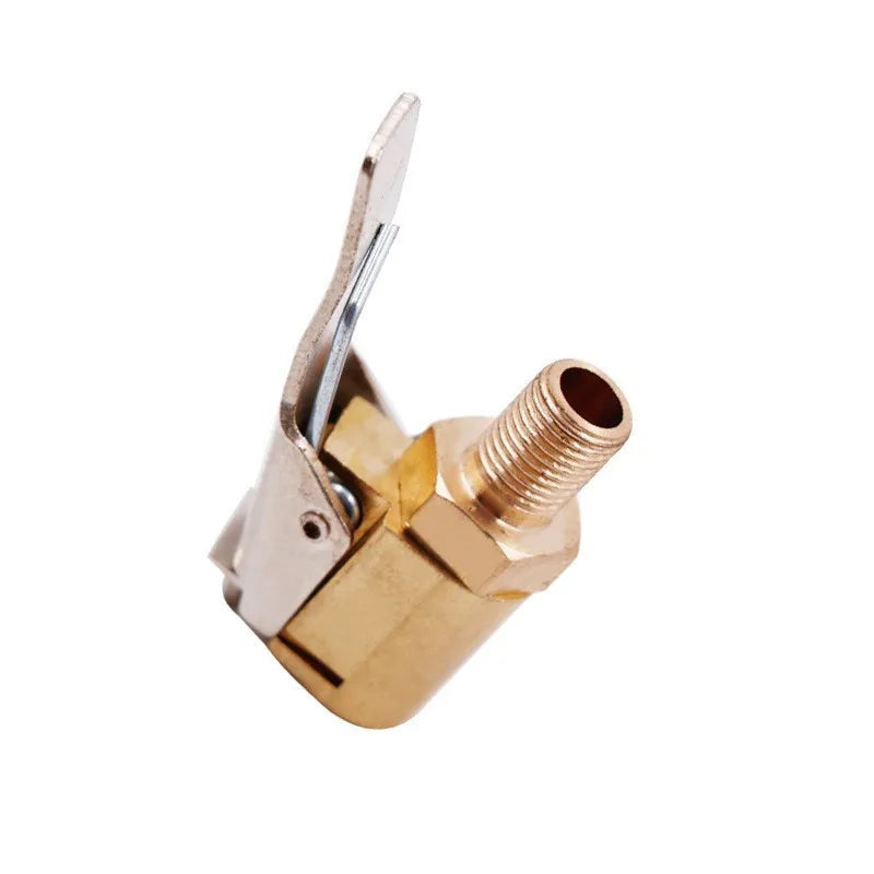 Car Tire Air Chuck Inflator Pump Valve Connector Clip-on Adapter Brass 8mm Tyre Wheel  Car Accessories