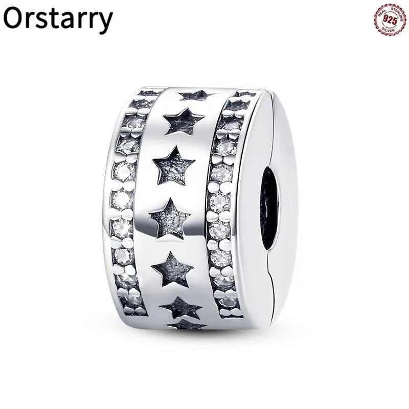 New Original 925 Sterling Silver Beads Pendant Fit Pandora Charm Bracelet Butterfly Moon Star Luminous DIY Jewelry Making