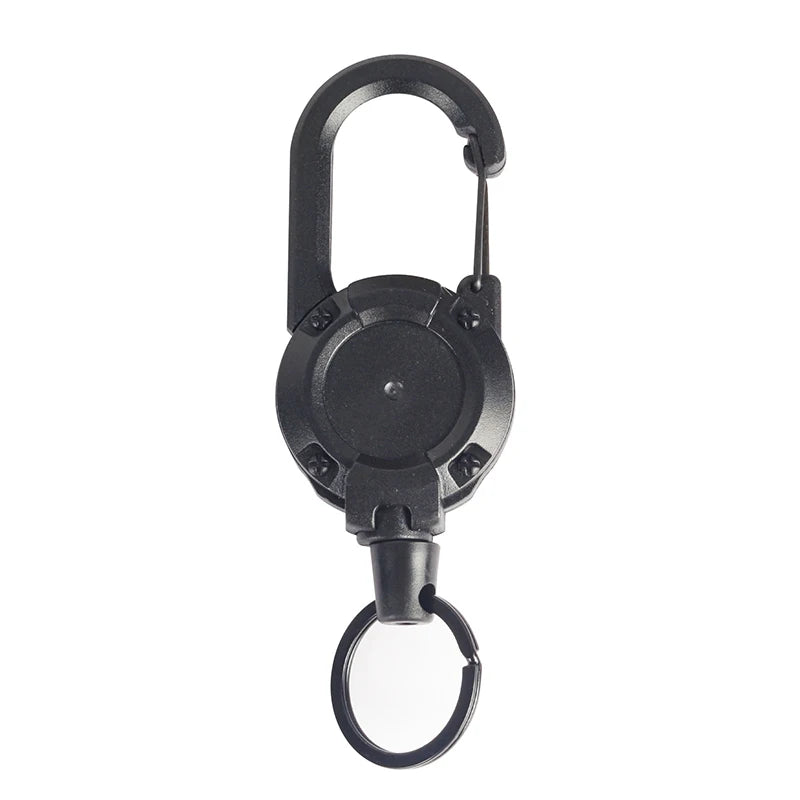 Adjustable Key Chain Adopts Steel Wire Rope Anti-fall Easy To Pull Buckle Elastic Hook Type Telescopic Buckle To Prevent Loss