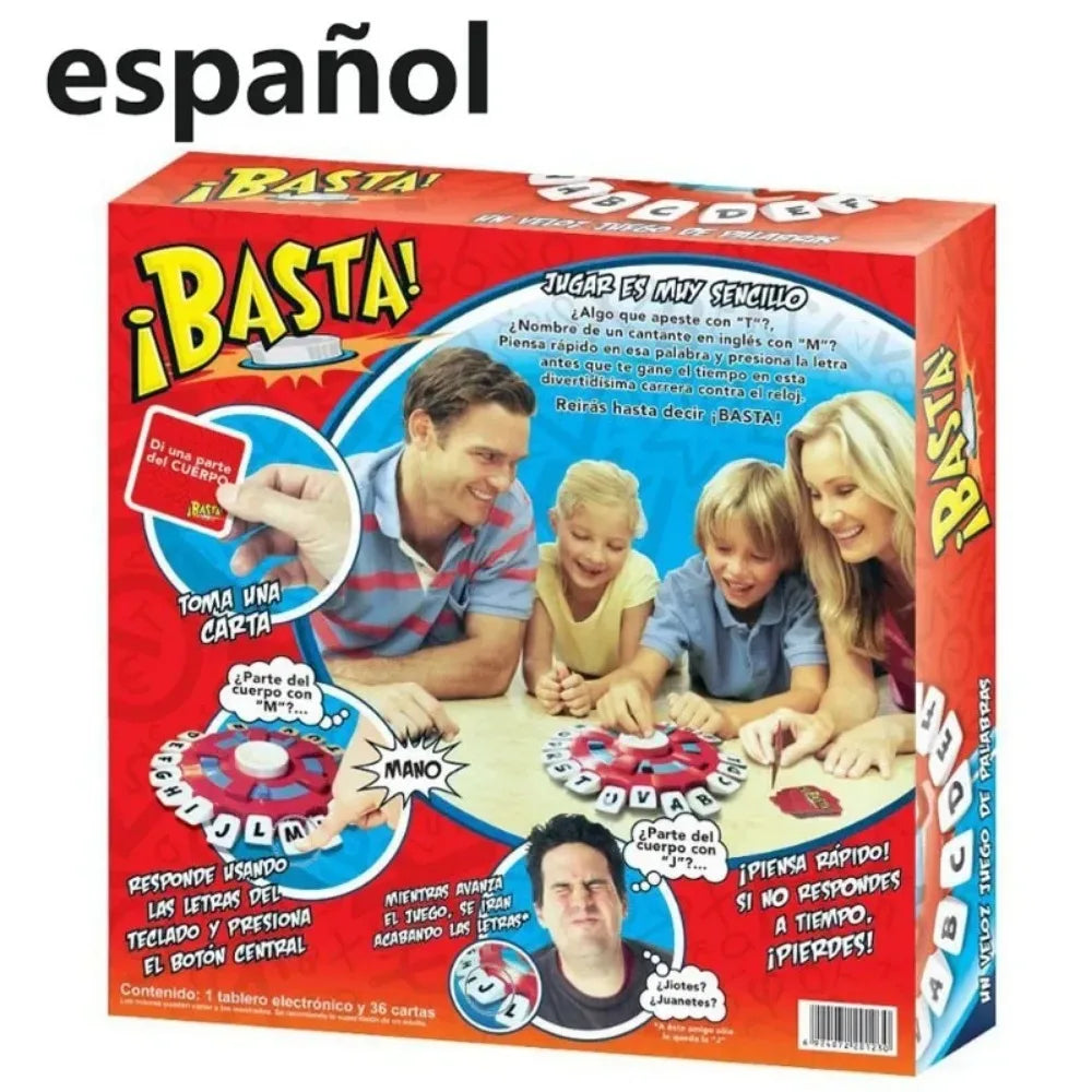 Children's Educational Table Toys English Spanish Crazy Alphabet Game Parent-child Interactive Turntable Toy Family Game