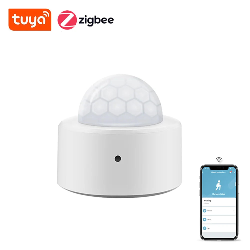 Tuya Zigbee Human Motion Sensor Smart Home Mini PIR Motion Sensor Infrared Detector Security Smart Life Works With Alexa Gateway