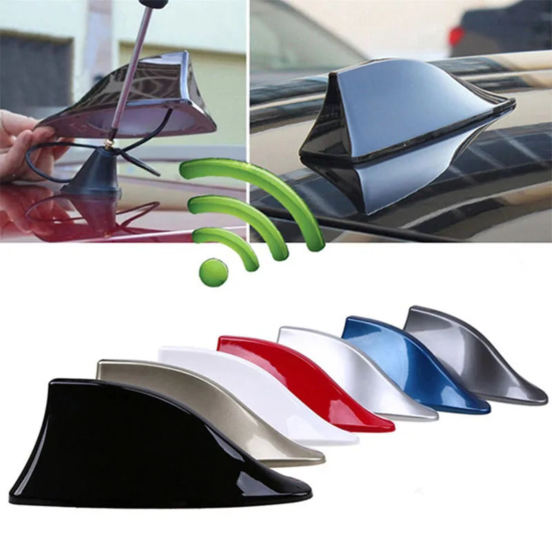 Car Shark Fin Antenna Cover Base Replacement Radio Signal Aerials Roof Exterior Accessories Decoration