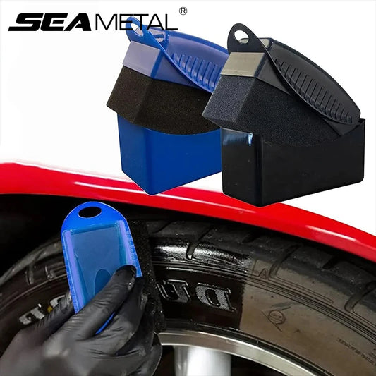 SEAMETAL Car Wheel Polishing Waxing Sponge Brush ABS Car Tire Washing Cleaning Brushes Contour Detailing Dressing Applicator Pad