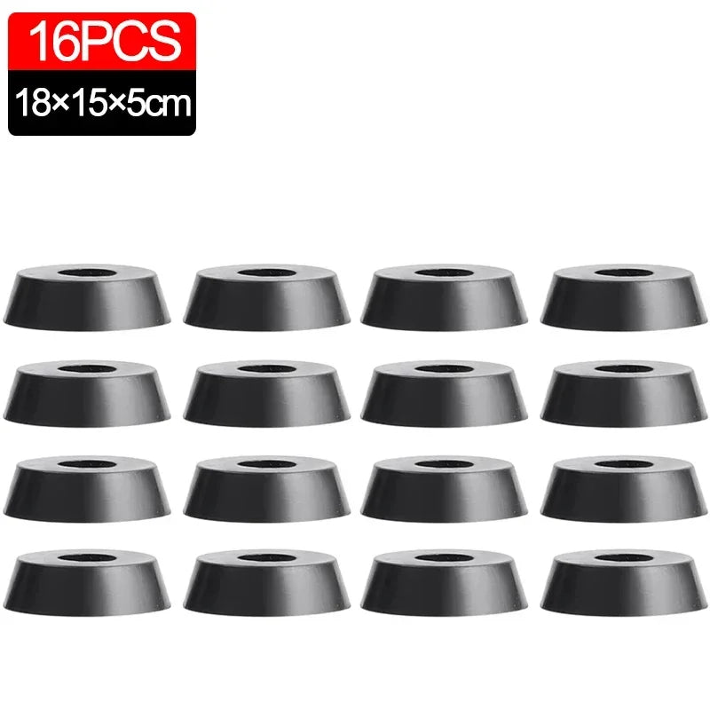 8/40pcs Anti Slip Furniture Foot Black Speaker Cabinet Bed Table Box Conical Rubber Shock Pad Floor Protector Furniture Parts